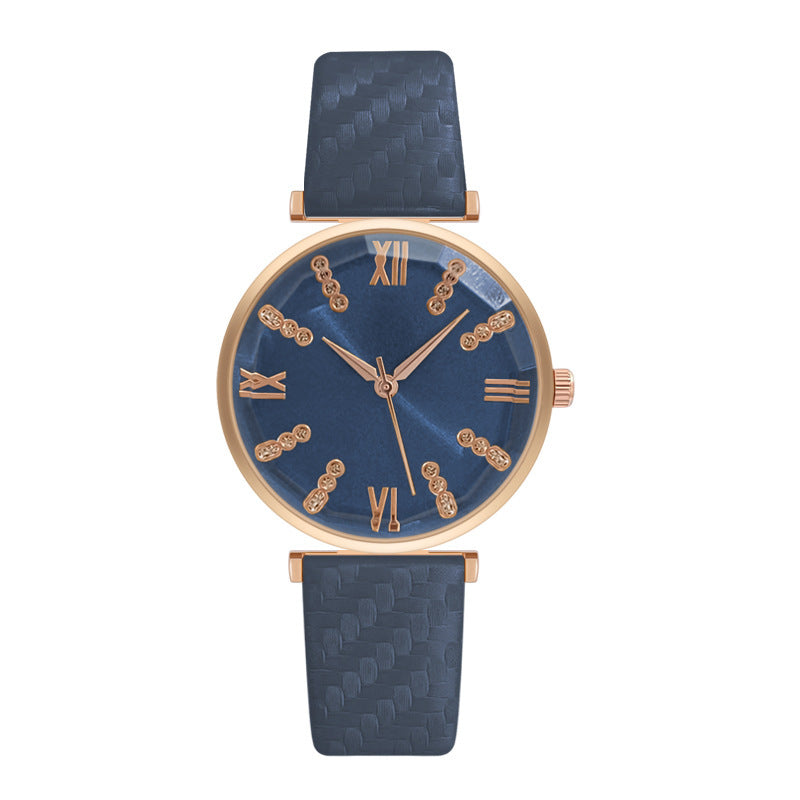 Women’s Black Leather Quartz Casual Watch